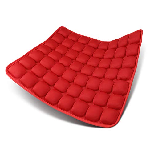 Preisvergleich Produktbild Airbagkissen Rückenkissen, 3D-Entspannungsdekompression High Profile Sitz- Und Positionierungskissen Büro-Fahrzeugsitzkissen,Red