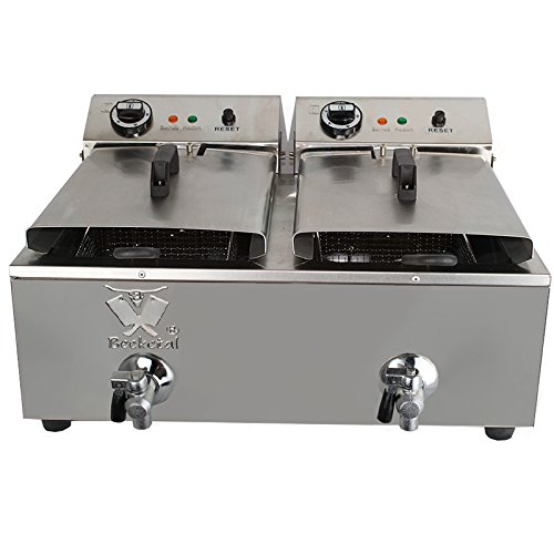 Beeketal Profi Gastronomie Imbiss Friteuse Fritteuse Fritöse 10L+10L – BTF20B - 2