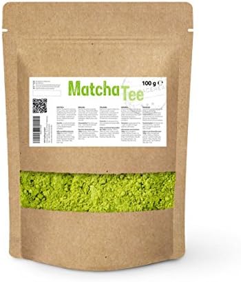 Matcha Green Tea Powder - 100 Grams Japanese Ceremonial Grade NATURACEREAL Premium First Harvest - Highest Quality Certified - Pure Vegan and non-GMO