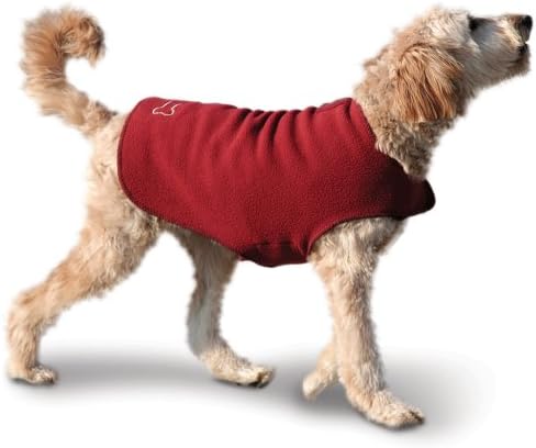 Handsome Hounds Fleece Shearling Coat for Pets, X-Small, Red