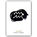 Produktbild Feeby Metall Poster Wasserman Bilder Wandbild Deko Sternzeichen Aquarius Blau 50x70 cm