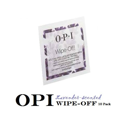 OPI - Acetone-Free Lacquer Remover Wraps - WIPE-OFF! - Lavender Scented - 10 Pk