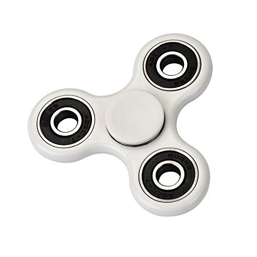 SKR Finger Spinner Fidget Spinner Finger Toys for Children and Adults, Relieve Nervousness, White