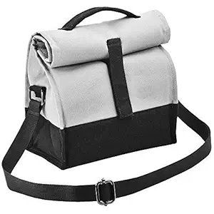 Fatmug Canvas Thermally Insulated Lunch Bags with Sling - Grey