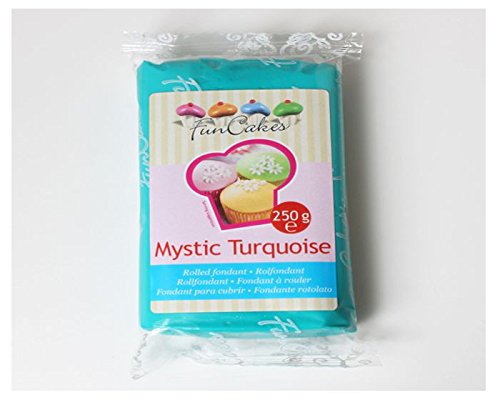 Fondant Mystic Turquoise , Roll- u. Dekorfondant türkis 250g, FunCakes