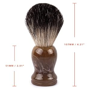 QSHAVE 100% Best Original Pure Badger Hair Shaving Brush. High Quality Resin Handle. Perfect for Wet Shave, Safety Razor… - Image 7