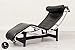 Produktbild Cassina Le Corbusier LC 4 Designer Leder Liege Schwarz Replika