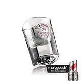 Ancho: aprox 4.50 cm Jack Daniels Cristal Vasos Shot Chupito Tennessee Whiskey Gastro Bar + anygoods Botella vertedor