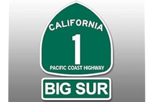 Sticker-Designs 10cm! Klebe-Folie Wetterfest Made-IN-Germany PCH Pacific Coast Highway 1 Big sur California UV&Waschanlagenfest Auto-Aufkleber Profi-Qualität! F1179