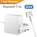 Price comparison product image Mac Book Pro Charger, AC 60W Magsafe 2 T-Tip Power Adapter T-Tip Magnetic Connector Charger for MacBook Pro 13.3" Retail Package A1425 A1435 A1465 A1502 (Made After Late 2012)