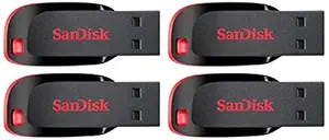 SanDisk Blade SDCZ50-008G 8GB Pen Drive, Pack Of 4 (Red & Black)