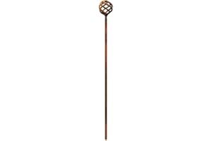 GARDEN PRIDE Metal Sphere Garden Stake - Designed to rust - Decorative Garden Stakes (Small - Pack of 3)