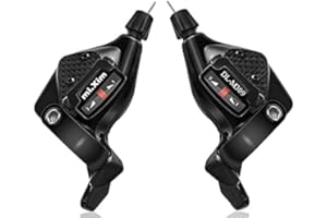 BLYEMICHDI Levier de changement de vitesse pour vélo 3 × 9 27 vitesses avec poignées pour VTT, BMX, Fixie Gear, cyclisme