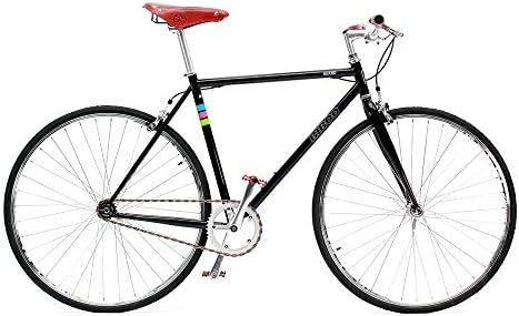 BIBÓO BIKES Unisex's GEK56BK700T25NE-1 Fixie Urban Bike, Black, L