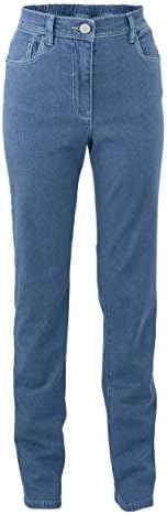 Simply Be Womens Plus Size Straight Leg Jeans in Stonewash 16