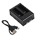 Price comparison product image KINGDUO Dural Charger For Sports Camera Gopro Fusion Battery Gp470
