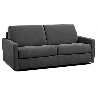 ITALIAN SPIRIT Canapé convertible ouverture rapido ECLIPSE matelas 18cm tweed gris graphite