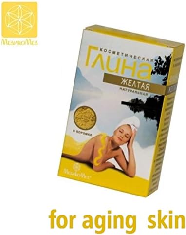 YELLOW CLAY 100g. MedikoMED COSMETIC (face, body and hair MASK) THE BEST price on Amazon!!