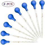 pipettenflaschen 30 ml MENGE: Jedes Set enthält 8 Pipetten, einschließlich 4 Stück (5 ml) und 4 Stück(10 ml). Genau auf 0,1 ml und 0,2 ml; Tropfenform Länge: 31cm. Der runde Kopf: 5.5* 4.0 cm.