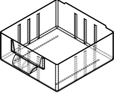 Schubladenmagazin, Schubladen glasklar – HxBxT 282 x 306 x 155 mm, Gehäuse-Traglast 30 kg 18 Schubladen – Klarsichtmagazin Kleinteilemagazin Lagersystem Magazin Magazinschrank Schubladenmagazin Schubladenschrank Schubladensystem - 4