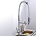 Produktbild lieras Küchenarmaturen Professioneller Single Griff Pull Out Spray pre-rinse Spring Küche-Armatur, Einhandmischer mit zwei Drehgelenk Ausgüsse, chrom