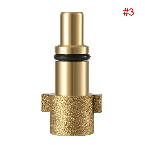 Preisvergleich Produktbild Mouchao Adapter für Autowaschanlage Spritzpistole Schneeschaum Lanze Seife Flaschenpistole Adapter Golden für Nilfisk Kew / Alto