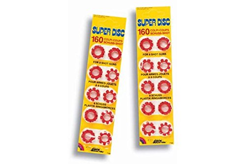 KandyToys Amorces à 8 coups 160 tirs 20 anneaux