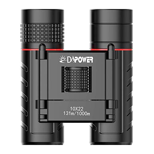 DFlamepower 10x22 Lightweight Compact Binoculars for Safari Sightseeing Wildlife Hiking Travelling Opera Theater, Small Mini Pocket Fully Coated for Adults Kids Children