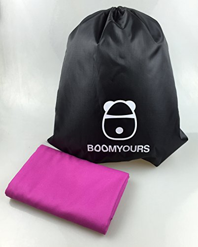 BOOMYOURS Schnell trocknendes Mikrofaser-Handtuch für Reise, Sport, Turnhalle, Yoga, Schwimmen, Strand (Groß/Leicht/Extra saugfähig/Kompakt/Weiche Mikrofaser) enthält einen FREI sportlichen Kordelzugbeutel - 3