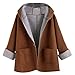 Produktbild Damen Cardigan Piebo Lang Mantel Winterjacke Kapuzenjacke Parka Trenchcoat Lang Jacken Outwear Langarm Strickjacken Winter Coat