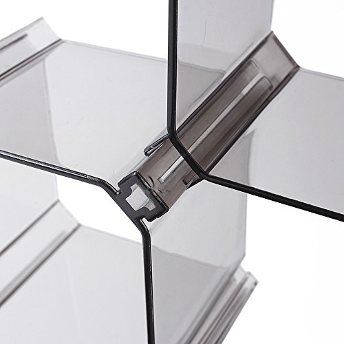 Warrah Verstellbarer Set von 6 Boxen Organizer Schubladen Trennwand für Kleidung Socken BHS und mehr. Schwarz - 7