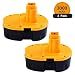 Produktbild 2 Stück 3.0Ah Ni-Mh Ersatzakku für Dewalt 18V Akku DE9098 DE9095 DE9094 DE9096 DE9039 DW9096 DW9095 DW9098 DE9503 Akku-Werkzeug