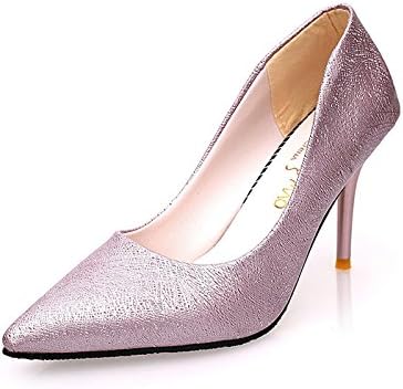 ZHZNVX Tip high heels women shoes new tip 9.5cm high-heel shoes single shoes and sandals, purple,37