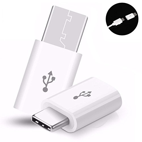 Adaptador Micro USB Hembra a USB 3.1 Tipo C Macho Conector Conversor Blanco, Electrónica Rey®