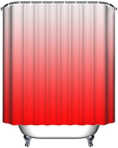 MIWANG Simple Creative Waterproof Polyester Shower Curtain 3D Digital Printing Plus Lead Line Solid Color Gradient Series Curtain Curtains, W150Cm*H180Cm, Blue