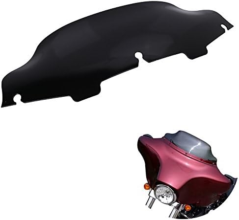 Harley Touring 6" Racing Windshield Deflector Windscreen, Black
