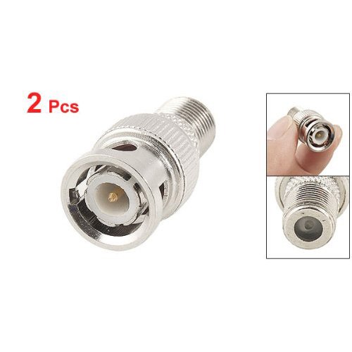 SODIAL (R) BNC-Stecker auf F-Typ-Buchse TV-Adapter HF-Coax-Anschluss 2 Stueck - 2