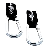 XiRRiX hochwertige Karabiner Kinderwagenhaken Stroller Hooks - Taschenhalter zum Befestigen am Kinderwagen/Buggy - 2 Stück - schwarz