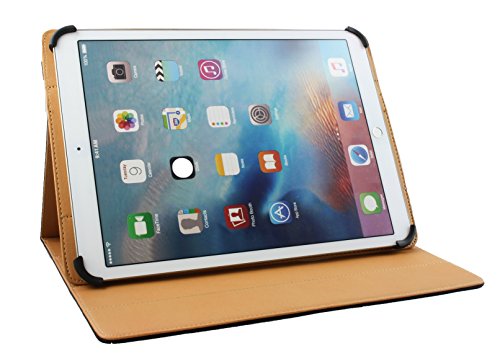 Emartbuy® Toshiba Dynapad Windows Tablet 12 Zoll Universal ( 11 – 12.5 Zoll ) Schwarz Premium PU Leder Multi-Angle Exekutive Folio Geldbörse Tasche Hülle Tan Innenraum mit Kartensteckplätze + Schwarz Stylus - 4