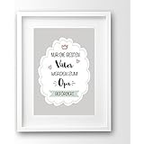 Kunstdruck ungerahmt, nur die besten Väter, Geschenk-Idee Vater, Sprüche Poster, Vatertag