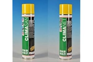 FACOT CHEMICAL Prodotti per la Pulizia dei climatizzatori condizionatori Kit 600ml: n1 SANITIZZANTE+n1 DETERGENTE facot