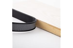 CUYSFEAD 2m×25mm Black U Shape Veneer Edge Banding Strip,Self Adhesive Wood Edging Veneer Tape,Kitchen Worktop Edging Protectors Joining Strip,Edging Trim Sealing Strip, Tables and Chairs, Cabinets