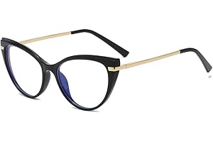 LJCZKA Blue Light Blocking Glasses Cat Eye for Women, Anti Blue Light Glasses Computer Eyeglasses Clear for Anti Fatigue and Eyestrain