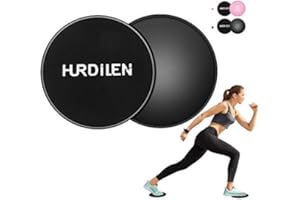 Hurdilen Core Sliders,Exercise Gliding Discs Dual Sided Use on Carpet and Hardwood Floors,Abdominal Exercise Equipment,Home Fitness Equipment,Perfect for Abdominal&Core Workouts