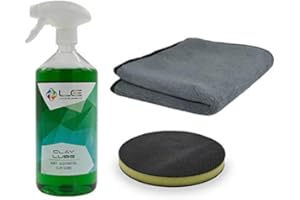 ‎LIQUID ELEMENTS / ADVANTUSE Clay Disc Set - Liquid Elements Clay Pad 150mm + Clay Lube + ADVANTUSE Tuch (Starter Set mit 1000ml LE Clay Lube)