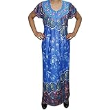 Indiatrendzs Women's Hosiery Printed Blue Nighty XL