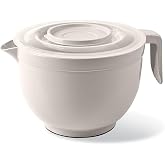 Melkan Home Mixing Container & Mixer Bowl Mixer Bowl with Lid 3 Liter Whisk Container Cream