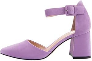 Rio Fiore Damen Pumps, Schwarz/Weiß/Grau/Blau/Beige/Taupe/Grün/Fuchsia/Violett/Rot, 7.5cm Blockabsatz, Bequeme Pumps mit Riemen, weiches Wildlederimitat/Kunstleder, Riemchenpumps, H1877-A0142