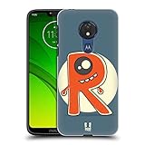 Hartschale aus Polycarbonat Head Case Designs Einäugig R Alphabet Monster Ruckseite Hülle für Motorola Moto G7 Power