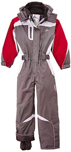 Peak Mountain Geniax - Mono de esquí para niña, Color Gris - Gris, tamaño 10 - Peak Mountain